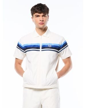 Sergio Tacchini Striscia Short Sleeve Track Jacket - White