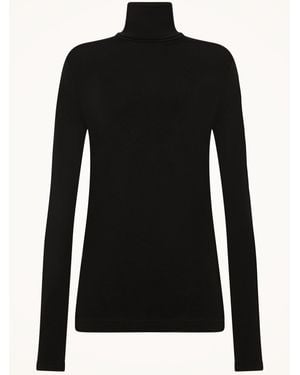 Wolford Aurora Biodegradable Fabric Fitted Turtleneck - Black