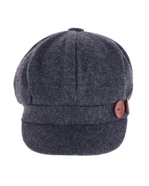 David & Young Brushed Knit Jersey Cabbie Hat - Blue