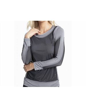 Anatomie Laylin Jersey & Mesh Long Sleeve Top - Black
