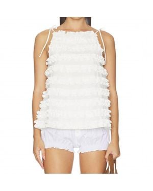 Damson Madder Leli Ruffle Cami Top - White
