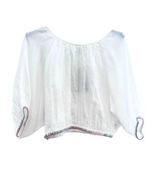 BENARAS BY CITRUS Jungle Crop Top - White