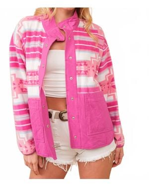 Blue B Sierra Trails Fleece Jacket - Pink