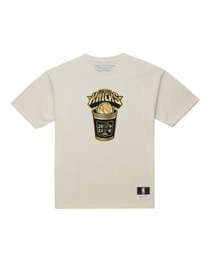 Mitchell & Ness New York Knicks B & G Coffee Cup T-Shirt - White