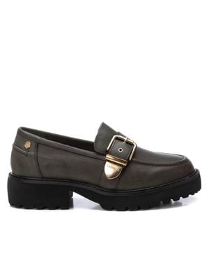 Xti Leather Moccasins - Black