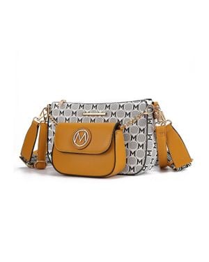 MKF Ciri Crossbody Double Bag Versatile By Mia K - Brown