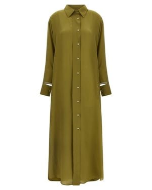 Jejia Silk Long Dress - Green