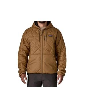Patagonia Diamond Quilted Bomber Hoody - Brown