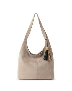 The Sak Huntley Leather Hobo Bag - Gray