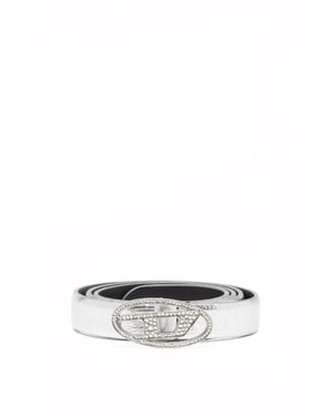 DIESEL Leather Belt - Gray