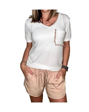 Pol Bailey Detailed Pocket Top - White