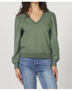 Another Love Sammi V-Neck Sweatshirt - Green