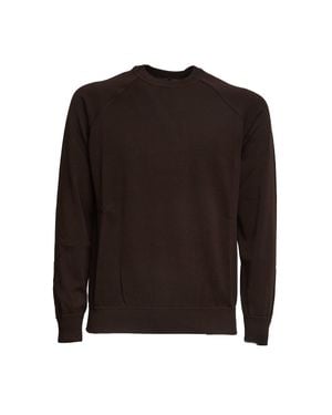 FILIPPO DE LAURENTIIS Raglan Sleeve Crewneck Regular Sweatshirt - Brown