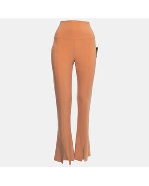 Norma Kamali Stretch Knit High Waist Flared Hem Leggings - Orange