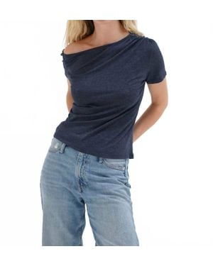 LNA Rayne Drop Shoulder Top - Blue