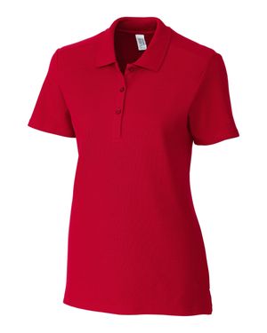 Clique Addison All Cotton Pique Short Sleeve Polo - Red