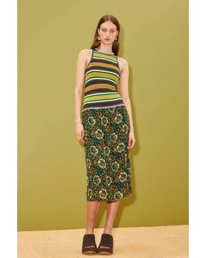 ALÉMAIS Clover Knit Tank Top - Green