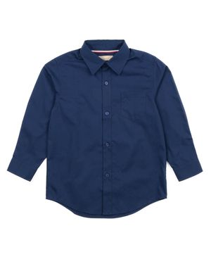 Leveret Buttoned Dress Shirt with Pocket - Blue