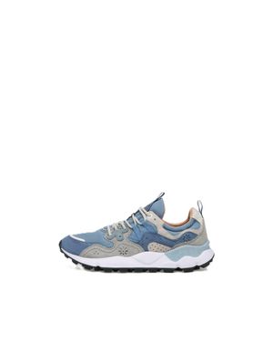 Flower Mountain Layered And Suede Sneakers - Blue
