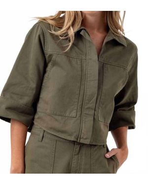 Sundays Annora Boxy-Style Jacket - Green