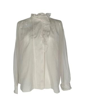 Isabel Marant Etoile Pamias Ruffled Blouse - Gray