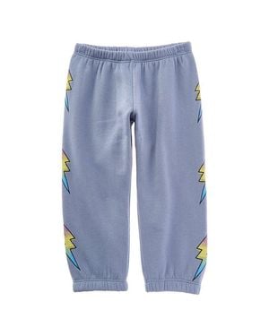 Chaser Brand Fleece Slim Slouchy Pant - Blue
