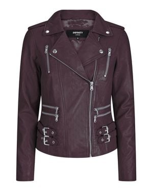 TruClothing Leather Racing Biker Jacket - White