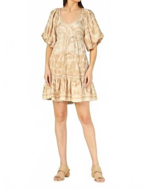 Omika Ila Mini Dress - Natural
