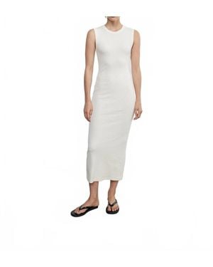 Enza Costa Textured Knit Sleeveless Maxi Dress - White