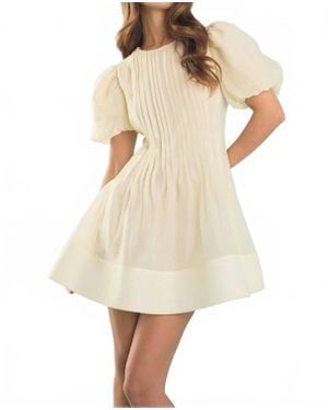 Endless Rose Pintuck Mini Dress - Natural