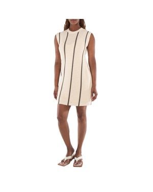 Anine Bing Lanie Knitted Stripe Dress - Natural