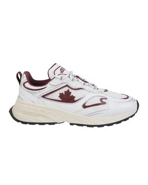 DSquared² Sprinter Lace-Up Calf Leather Sneakers - White