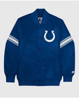 Starter Indianapolis Colts Satin Full-Snap Jacket - Blue