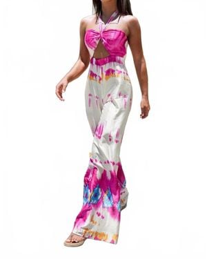 Pretty Garbage Palm Springs Jumpsuit - Pink