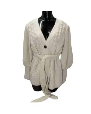 Toccin Short Popcorn Cardigan - Gray