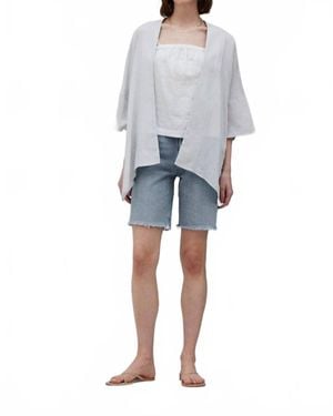 GRADE & GATHER Lordes Oversized Crepe Kimono - Blue