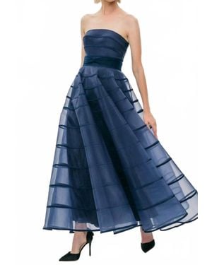 Hynes Park Strapless A-Line Prom Dress - Blue