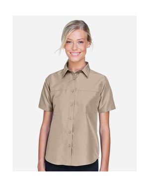 Harriton Key West Short Sleeve Performance Staff Shirt - Natural