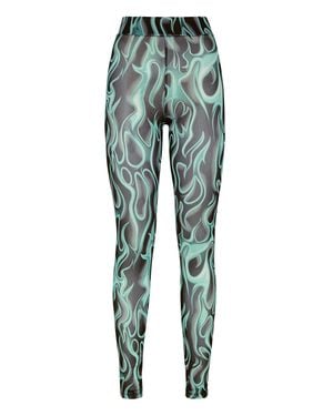 Philipp Plein Tulle Leggings Flame - Green