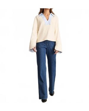 Tanya Taylor Whitney Relaxed Top - Blue