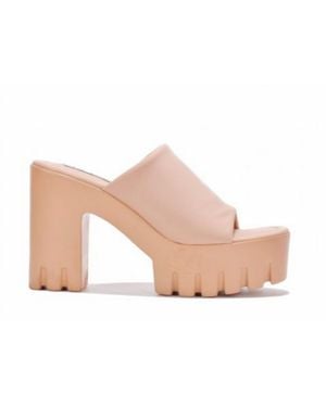 Cape Robbin Echoya Round Toe Platform Heels - Black