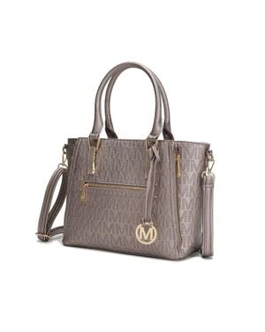 MKF Collection by Mia K Cairo M Signature Satchel Handbag - Brown