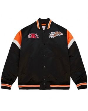 Mitchell & Ness Nfl Cincinnati Bengals Heavyweight Satin Jacket - Black