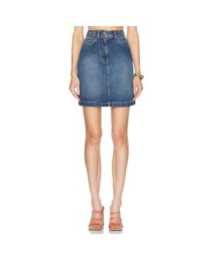 Versace Medusa 95 Denim Mini Skirt - Blue