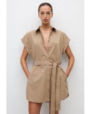 Matteau Mini Shirt Dress - Natural