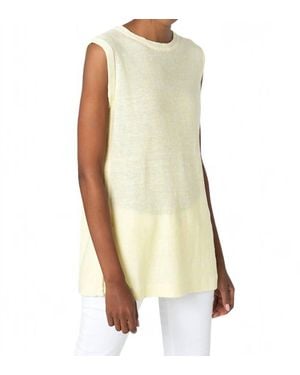 Kinross Cashmere Boatneck Tank Top - Natural