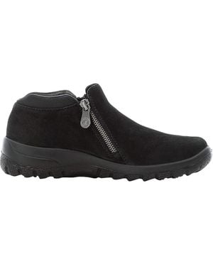 Rieker Eike 60 L7160-00 Suede Slip-On Casual Shoes Khd2147 - Black