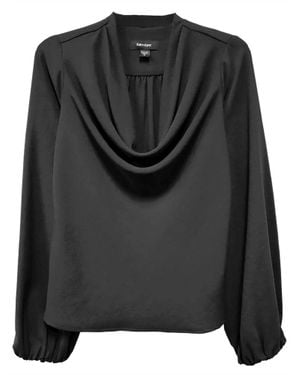 Karen Kane Cowl Neck Top - Black