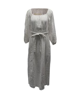 Mara Hoffman Malika Off-The-Shoulder Maxi Dress - Gray