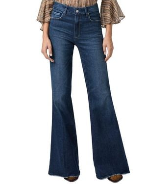 PAIGE Marlow Reverse Seamed Flare Jean - Blue